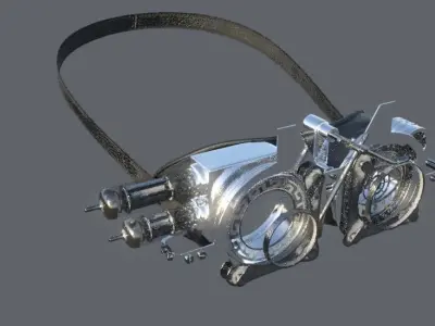 googles steampunk sci fi Low-poly 3D model