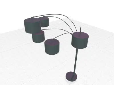 Lehigh Tree Floor Lamp - 2 Colour 3D model