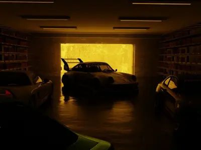 Lighting Scene Pack 4 3D Blend File Textured FBX OBJ MTL Files 3D model