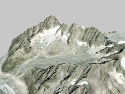 Mountain landscape Glaiser de Talefre 3D model