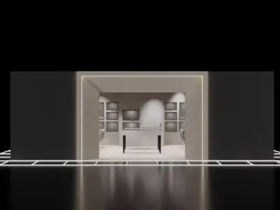 Exhibition Stand 3D model 7
