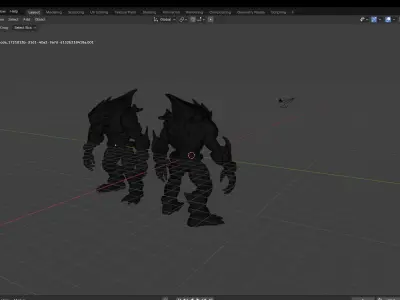 Alien Reptilian Warrior 3D Model Low-poly 3D model