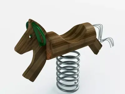 Wood horse 3D model