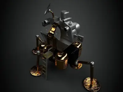 SCI-FI LUNAR LANDER 3D model