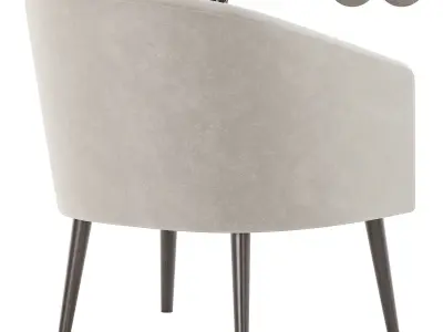 curved nest armchair 3D model