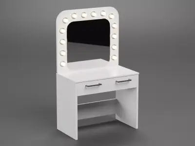 Makeup Table - Modern Hollywood Mirror Vanity Desk  3D model
