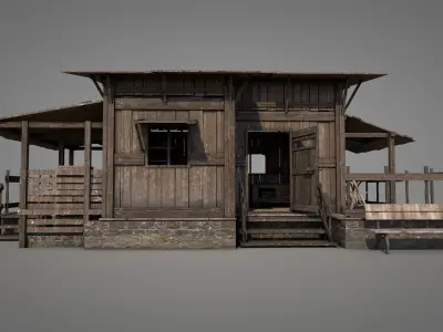 Arizona Desert Shack v1 3D model