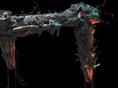 Deep Space leviathan monster station parts   3D model