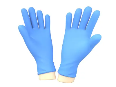 Surgical Gloves Icon v1 001 Low-poly 3D model