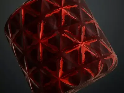 Reddish Sci-Fi Wall PBR Seamless Texture