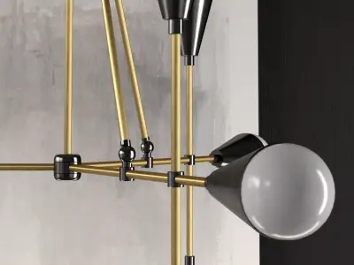Triad 9 pendant light 3D model
