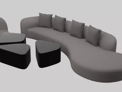 Irregular Shape Sofa 3D model