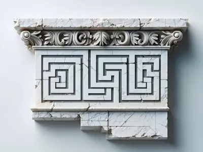 Greek Frieze Architectural Element Low-poly 3D model