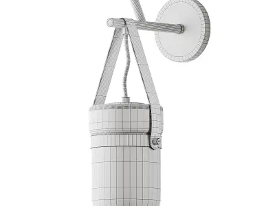 Contemporary Pill Capsule Wall Lighting 3D model