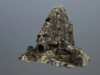 rock gate Low-poly 3D model
