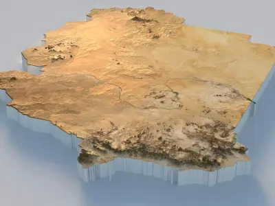 Sudan Terrain Country 3D model