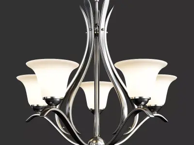 DOVER CHANDELIER WITH SHADES Low-poly 3D model