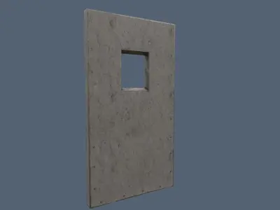 Metal door Low-poly 3D model get