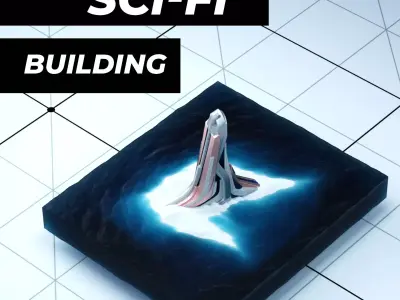 Futuristic Sci Fi Building  3D model