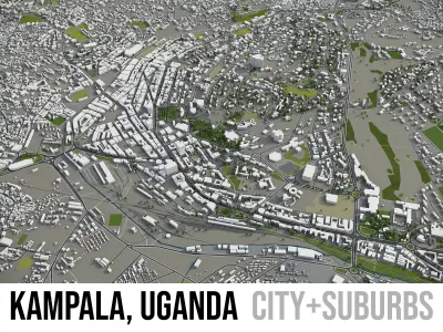 Kampala Low-poly 3D model