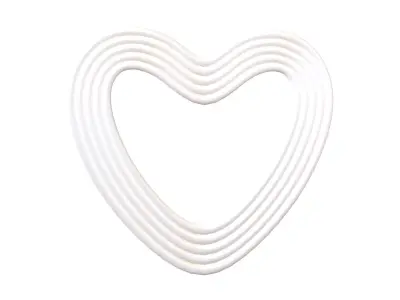 Line Heart Icon v1 004 Low-poly 3D model