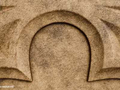 Medieval Gothic Ornament Panel 3D model