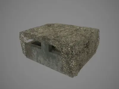 bunker  Low-poly 3D model purchase