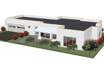 House with garage - Casa parter cu garaj Free 3D model