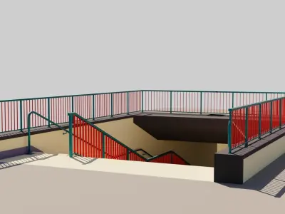 Street Underpass Low-poly 3D model