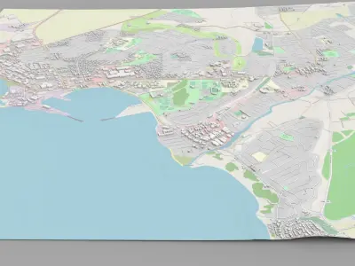 Cityscape Kahului Maui Hawai 3D model