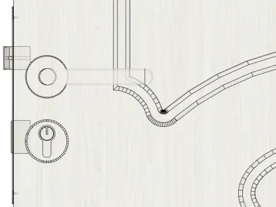 Interior door 3D model