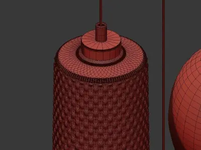 Colorful glass pendant lighting 3D model purchase