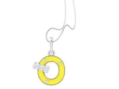 Kids Alphabet O Pendants 3dm STL OBJ FBX Renders Details 3D print model purchase
