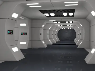 Modular Sci Fi Interior 3D model