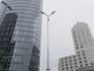 Sci-Fi Street Light 14 version 8 5m with pole 2 Low-poly 3D model