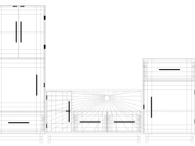 tv stand 60 Low-poly 3D model