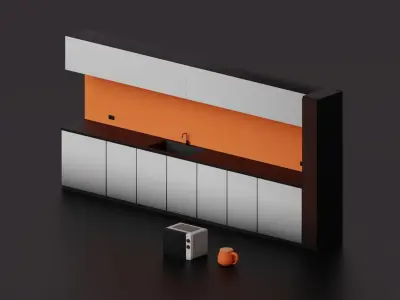 Office Props Softpack Low-poly 3D model