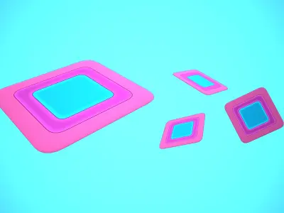 CARPET 02 - CARTOON STYLIZED Low-poly 3D model