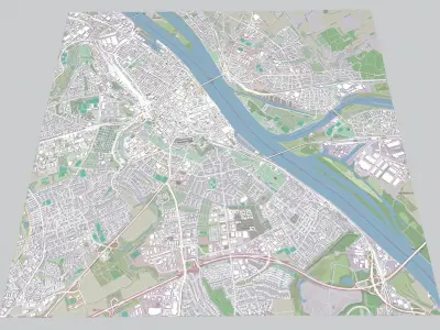 Cityscape Mainz Germany 3D model