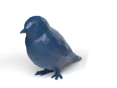 Swallow Low Poligonal Low-poly 3D model
