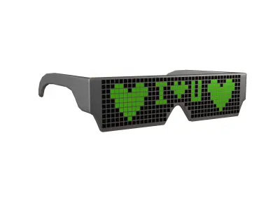 Future Technology Glasses v2 010 Low-poly 3D model