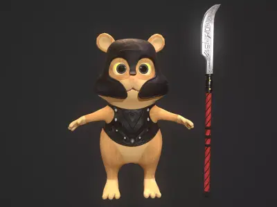 Xaun chi lowpoly 3D Model Low-poly 3D model