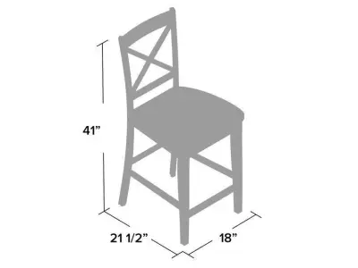 Antrim Solid Wood Counter Stool Chair 3D model