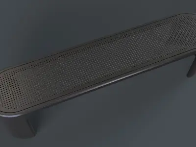 Metal Modern Bench 1 PBR Game Ready Low-poly 3D model