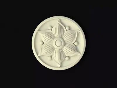 rosette flower 3D model 5