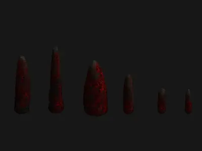 Obelisk Set - Ghostly Low-poly 3D model