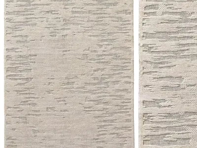 CALDERA HAND-KNOTTED WOOL RUG B 3D model