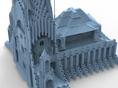 Wizarding Cathedral Kit bash 1 3D model