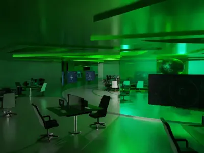 Sci-Fi Command Center Low-poly 3D model