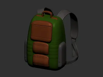 backpack high poly sculpt 3d printable ver 7 3D model 3D model 3D model